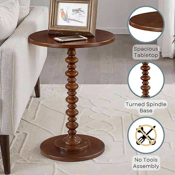 Convenience Concepts Palm Beach Spindle Table 17.75" - Image 4