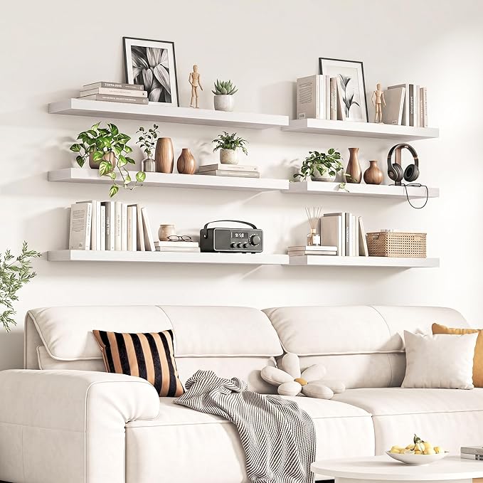 Fun Memories 72Inch Long Floating Shelves, 8 Inch Deep Shelves - Image 2