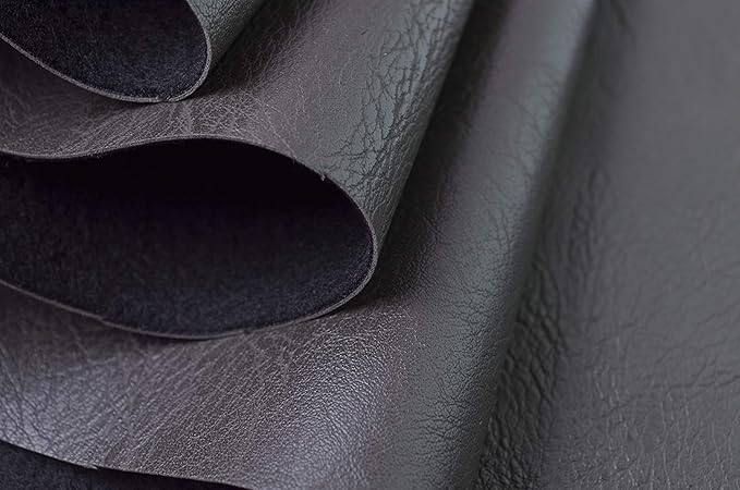 Wento Thick Half Yard Faux Leather Fabric Soft Skin Grain PU Leather - Image 2