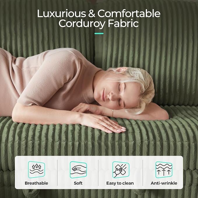 LINSY HOME Loveseat Sofa with Storage - Image 6