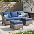 Buenhomino 3 Pieces Patio Furniture Sofa Set-Outdoor Wicker Patio Furniture by AMCLOBA