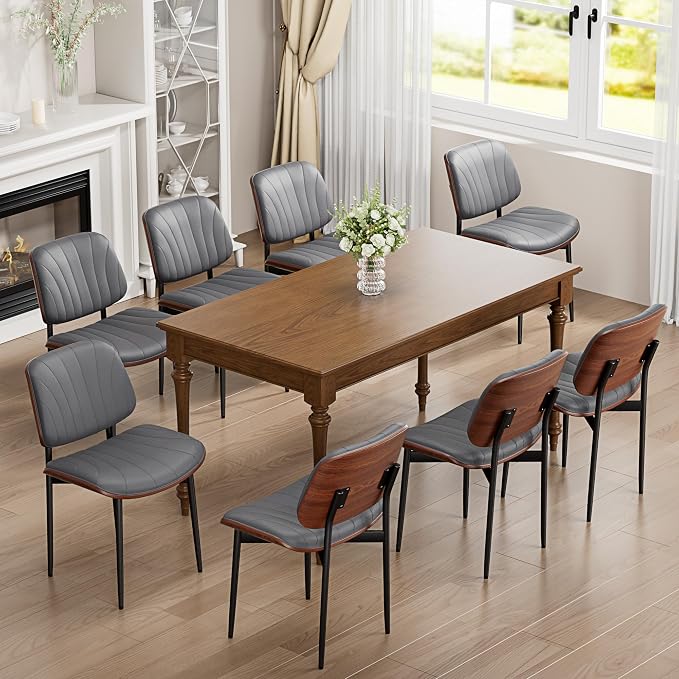 YaFiti Dining Chairs Set of 4, Dining Room and Kitchen Chairs, Mid Century - Image 8
