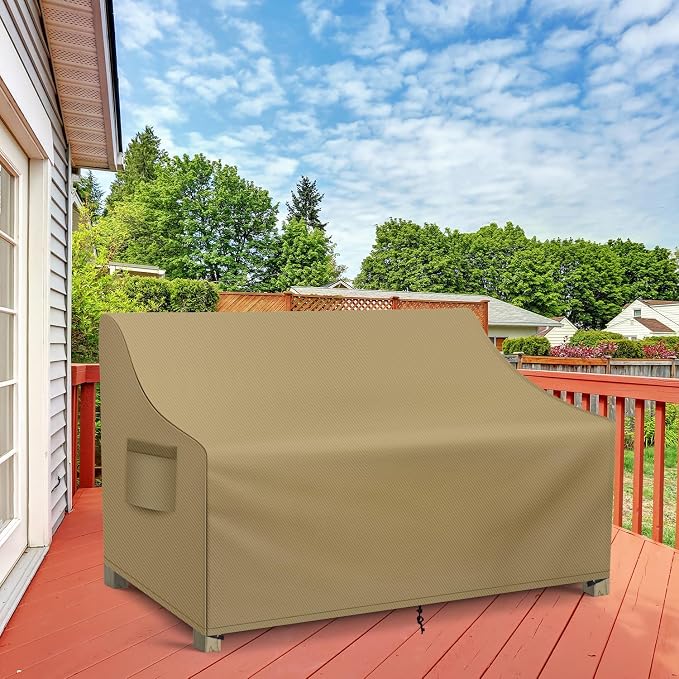 WLEAFJ Patio Sofa Cover Waterproof, Outdoor Loveseat Cover, Heavy Duty Deep - Image 7