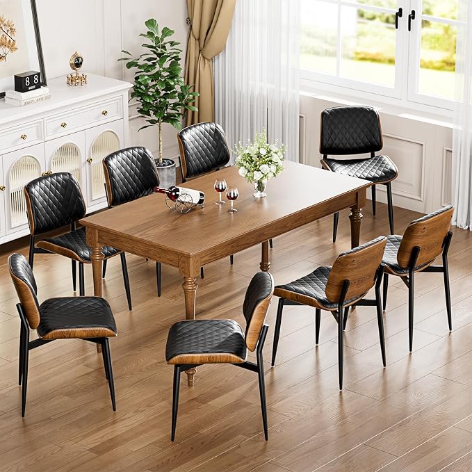 YaFiti Dining Chairs Set of 6, Mid Century Modern Accent Dining Room and - Image 4