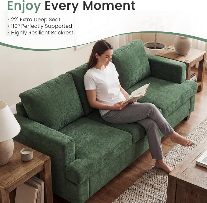 YOUDENOVA 2 Piece Set Comfy Sofa Couch, 3-Seater Sofa * 2 - Image 3