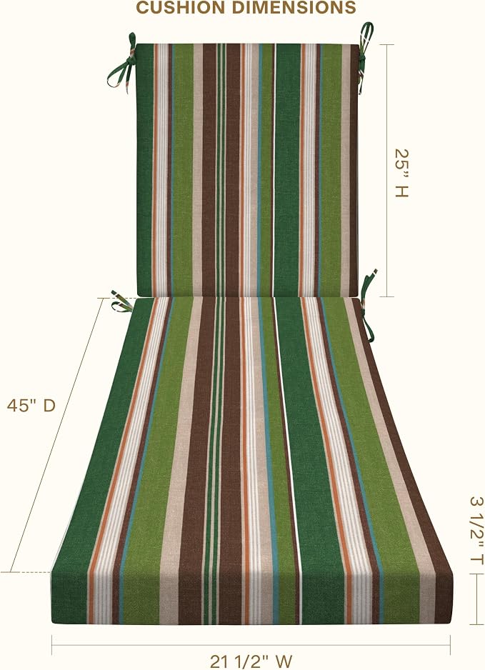 Honeycomb Outdoor Chaise Lounge Cushion - Image 2