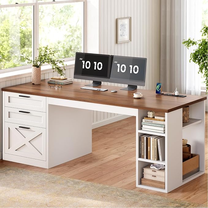 SEDETA 55.1" Farmhouse Office Desk by SEDETA