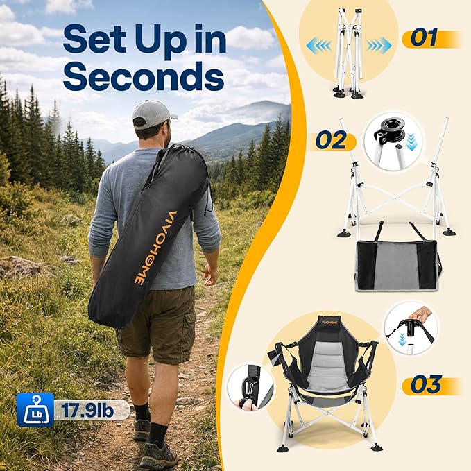 VIVOHOME Hammock Camping Chair - Image 3