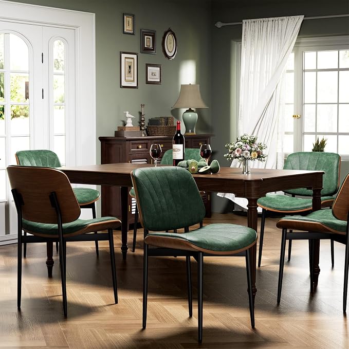 YaFiti Dining Chairs Set of 4, Dining Room and Kitchen Chairs, Mid Century - Image 3