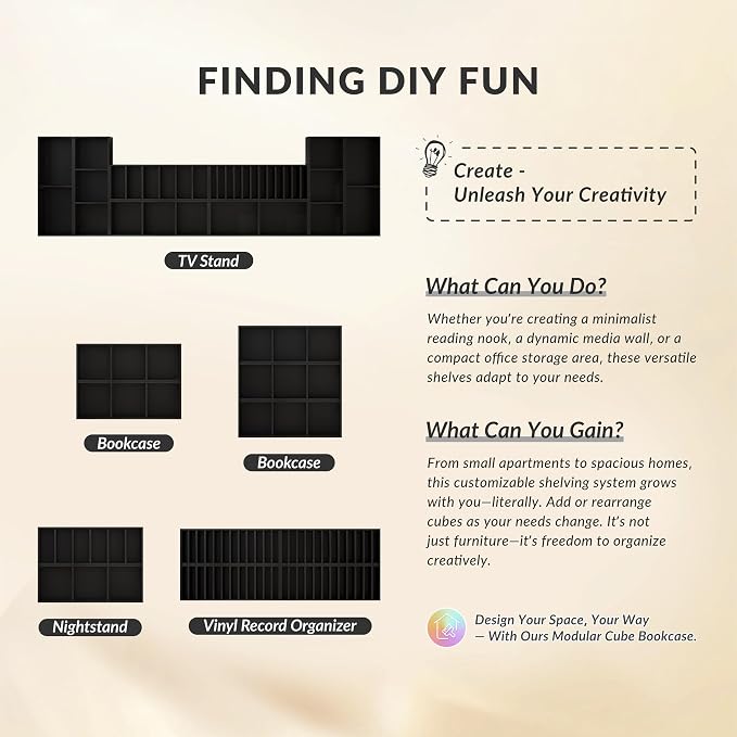 IOTXY DIY Modular Cube Bookcase - Image 8