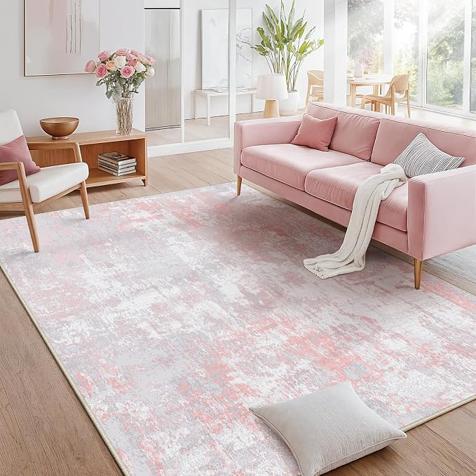 RELEANY Washable Area Rugs 5'x7' Non-Slip Modern Abstract Soft - Image 8