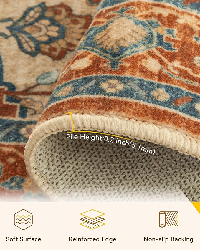 RELEANY Area Rugs 2'x3' Kitchen Rugs Entry Rug Small Rugs - Image 3