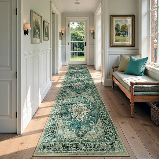 RELEANY Area Rugs 3'x12' Runner Rug Non Slip Washable by RELEANY