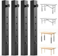4-Pack Adjustable Folding Table Legs Extension, Heavy-Duty Steel Square by YUEYIN