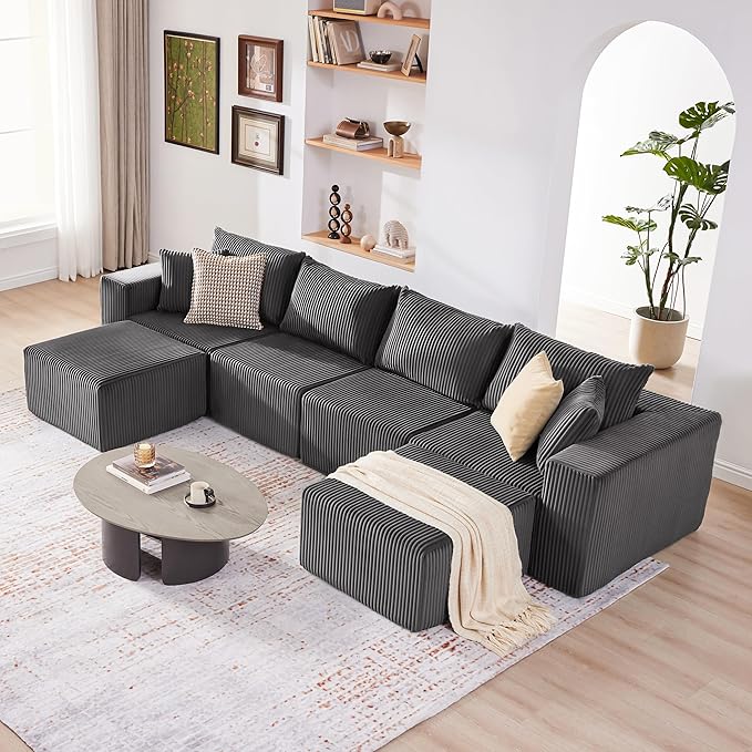 Weture 135.4" Cloud Couch Sectional, Modular Sectional Sofa - Image 4