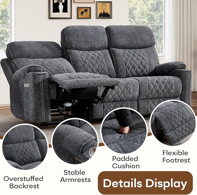 HAOMARKETS Power Oversized Reclining Sofa Couch - Image 6