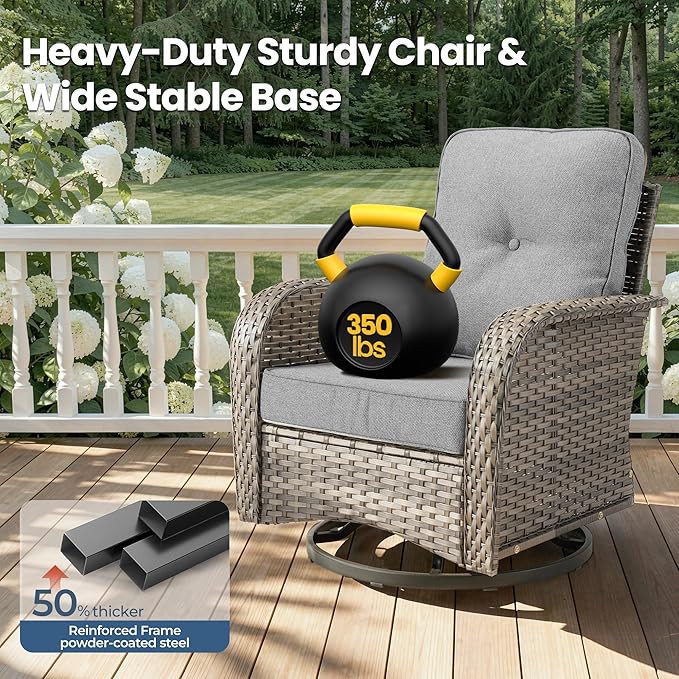 Weaxty Wicker Patio Furniture Set - Image 6