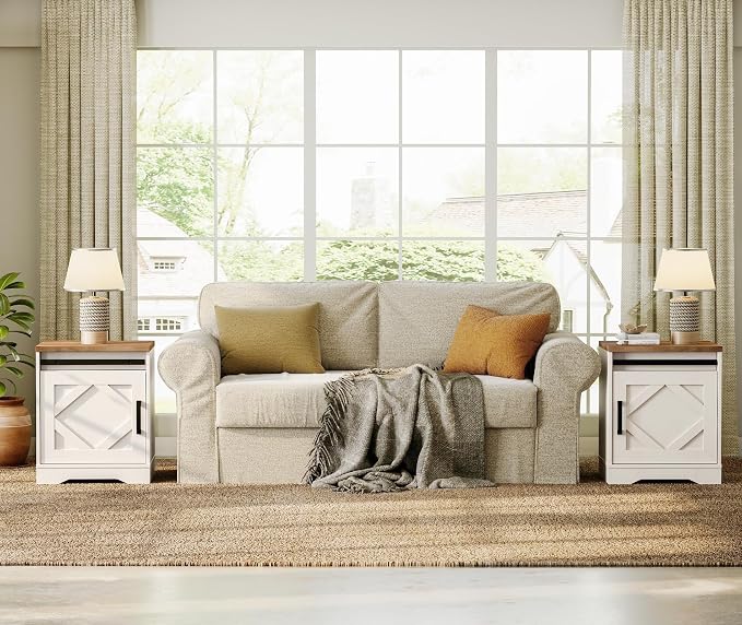 WAMPAT 24.3" H End Table for Living Room, Rustic Nightstand - Image 5