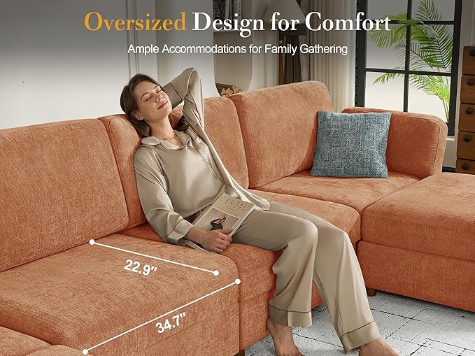 109'' Oversized Modular Sectional Sofa - Image 6