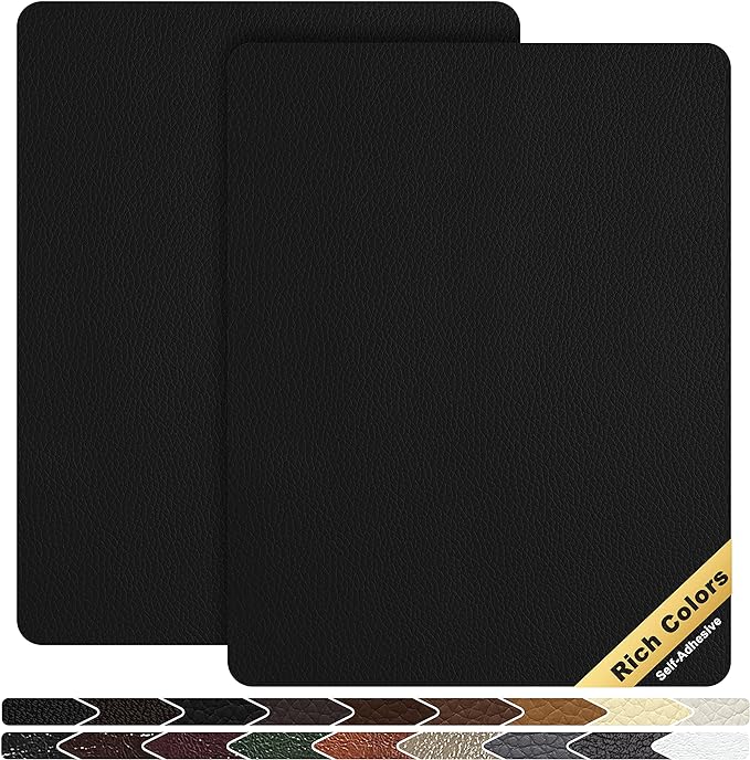 KING MOUNTAIN Leather Repair Patch, 2 Packs 9 x 11 Inches self Adhesive Leather by ForABetterHomeLife