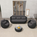 TWT Aluminum Patio Furniture Set Three Seater Sofa Outdoor Furniture Set by TWT