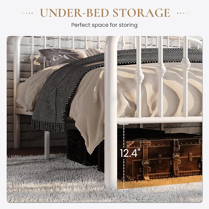 SHA CERLIN Full Size Metal Platform Bed Frame - Image 6