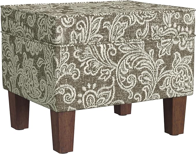 Homepop Home Decor |K7646-A880| Upholstered Modern Rectangular Storage Ottoman by HomePop