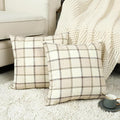 Stellhome Pack of 2 Linen Buffalo Check Decorative Fall Throw Pillow Covers by Stellhome
