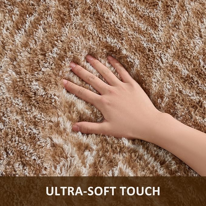 Ophanie 8x10 Brown and White Diamond Striped Rugs - Image 3
