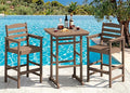 SERWALL Balcony Adirondack Chairs and Table 3 Pieces Set, Adirondack Bar Height by SERWALL