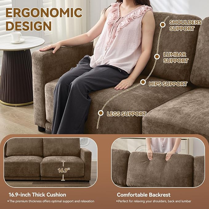 44.2" Chenille Oversized Chair - Image 4