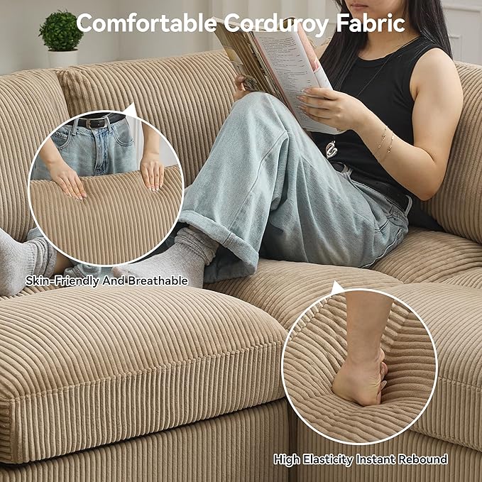 87'' U-Shaped Sectional Sofa - Image 4