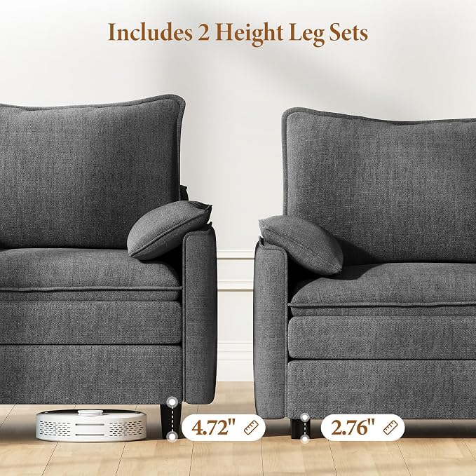 Vesgantti 108" Modular Sectional Sofa, Comfy Cloud Couch - Image 3