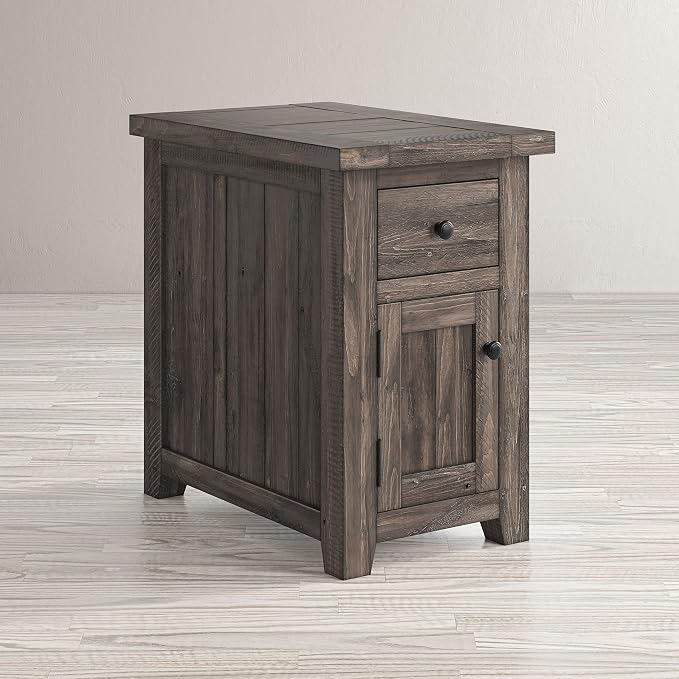 Jofran Madison County Pine Reclaimed Chairside End Table, Barnwood Brown - Image 10