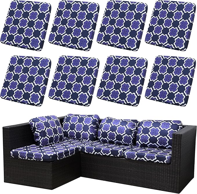 Outdoor Cushion Covers Set, Replacement by SUKAIKEQA