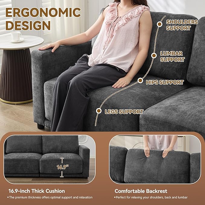 44.2" Chenille Oversized Chair - Image 4