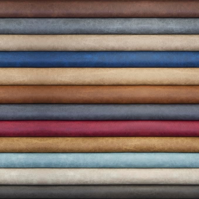 Faux Leather Fabric, Thick Durable Synthetic Repholstery Leather Vinyl - Image 5