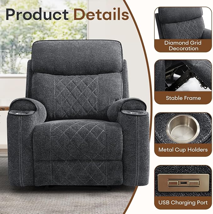 HAOMARKETS 3-Piece Power Recliner Sofa Set - Image 4