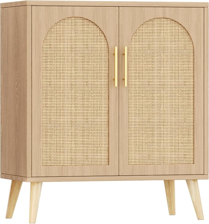 15.7"D Rattan Buffet Sideboard Cabinet by Keehusux