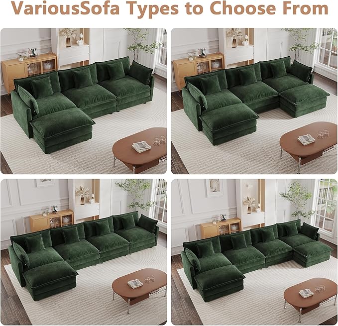 mikibama Modular Sectional Sofa, 76.4 Inch L Shaped Couch Set - Image 6