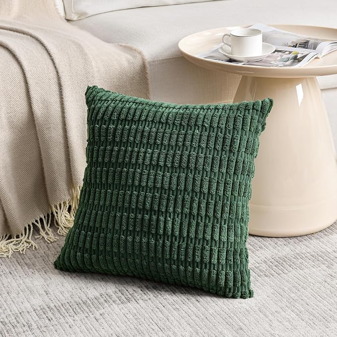 Fancy Homi Set of 4 Green Spring Decorative Throw Pillow Covers 12x12 Inch - Image 2