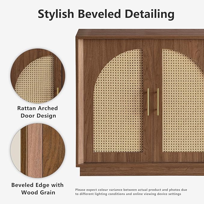 FORTUNETEC 63" Sideboard Buffet Cabinet - Image 3