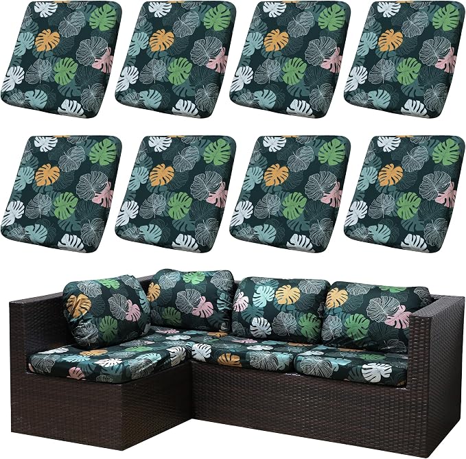 Outdoor Cushion Covers Set, Replacement by SUKAIKEQA
