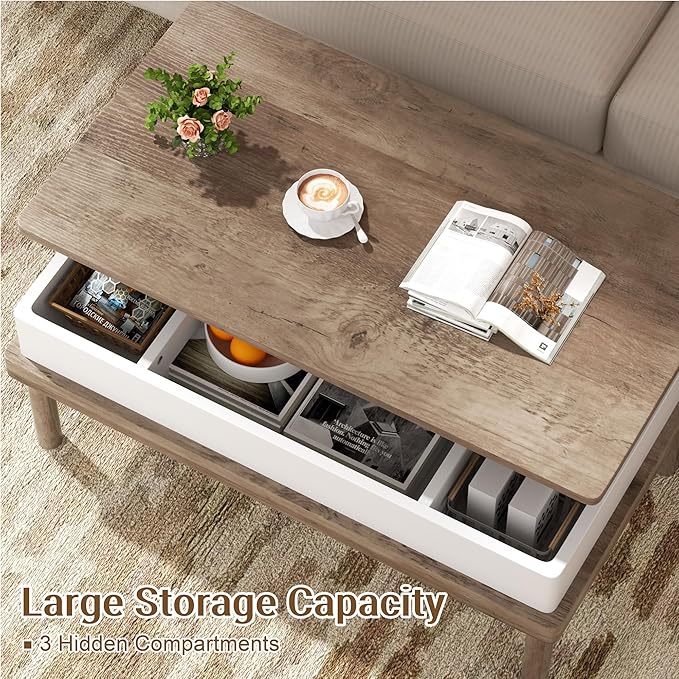 Shintenchi Coffee Table, Lift Top Coffee Table - Image 4
