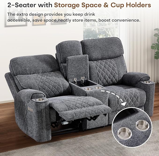 HAOMARKETS Power Oversized Reclining Sofa Couch - Image 5