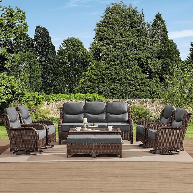 HILLGA Luxury High Back Patio Furniture Set by HILLGA