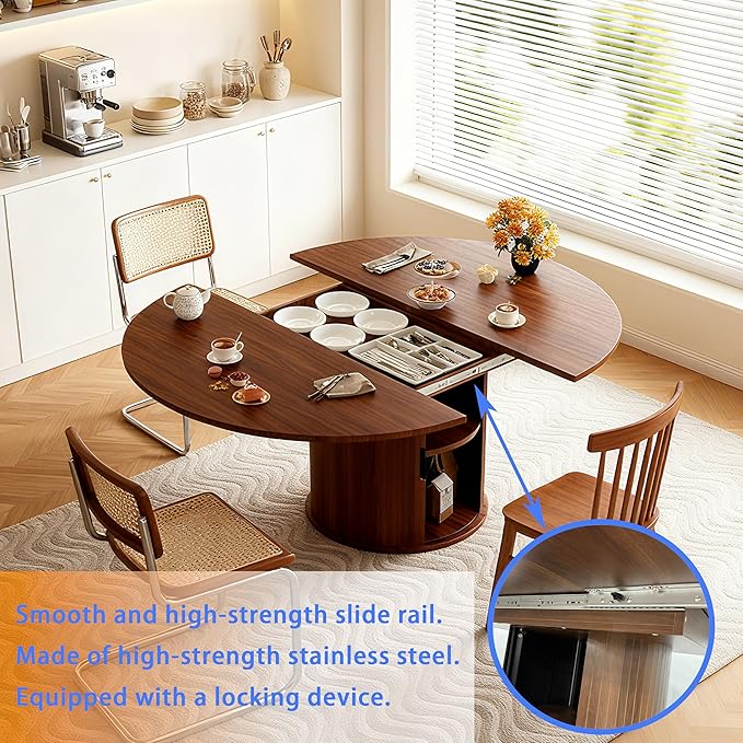 Wildhome Extendable Round Dining Table - Image 6