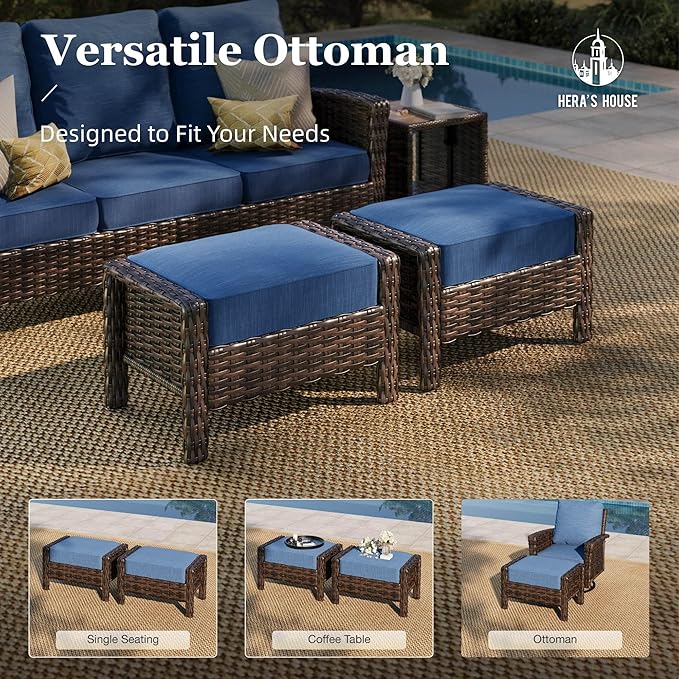 HERA'S HOUSE Patio Furniture Set, 5 Pieces Outdoor Seating Furniture - Image 7