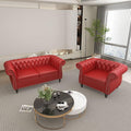 QHITTY 2 Piece Living Room Set, Sectional Chesterfield Sofa Chair Contemporary by QHITTYFurnitureLife