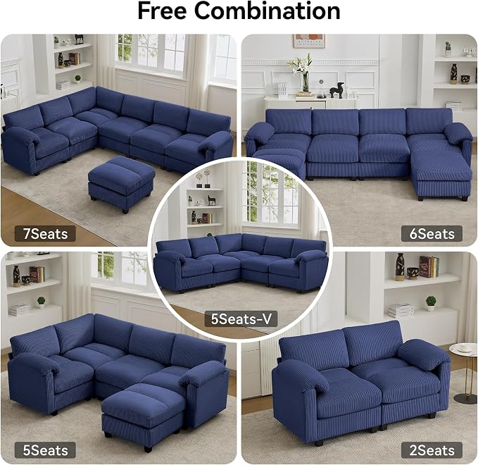 61'' Modular Loveseat Sofa, Extra Deep Seat Cloud Couch - Image 7